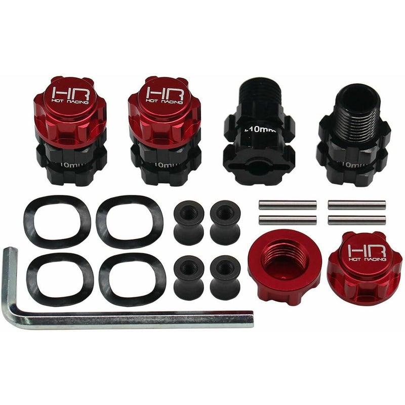 Hot Racing ATF117XT02 Aluminum Heavy Duty 17mm Hex Hubs 10mm Offset Arrma 1:10 4x4